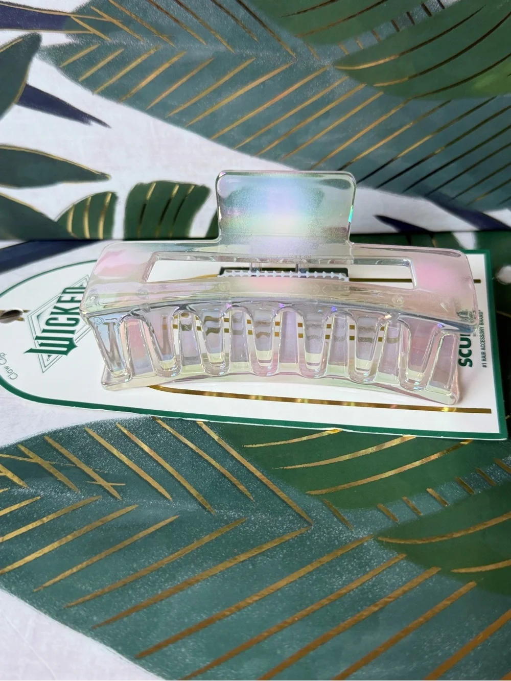 Scünci Wicked Glinda Iridescent Claw Hair Clip So Popular NWT